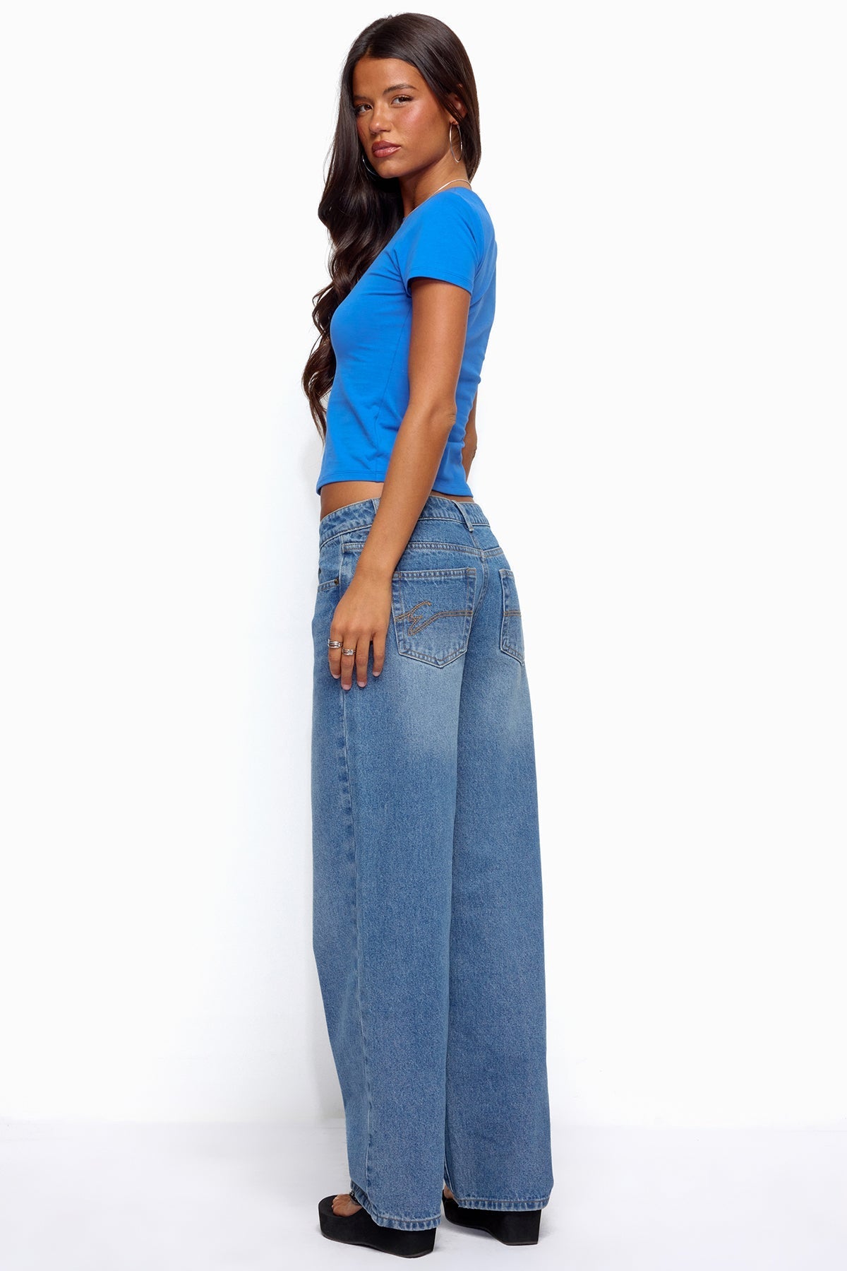 Breslin Low Rise Straight Leg Jeans