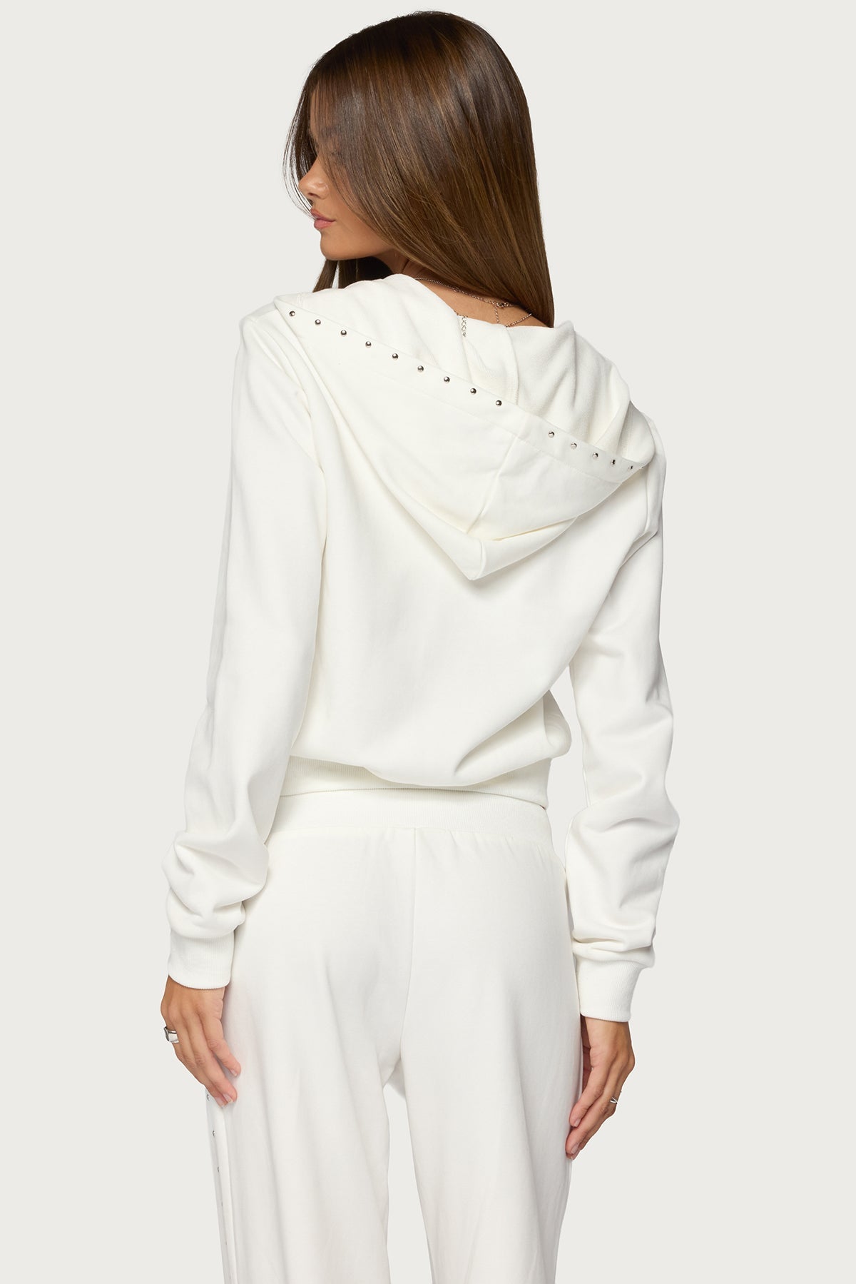 Enid Studded Zip Up Hoodie