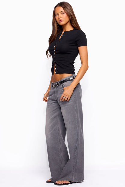 Raelynn Washed Low Rise Baggy Jeans