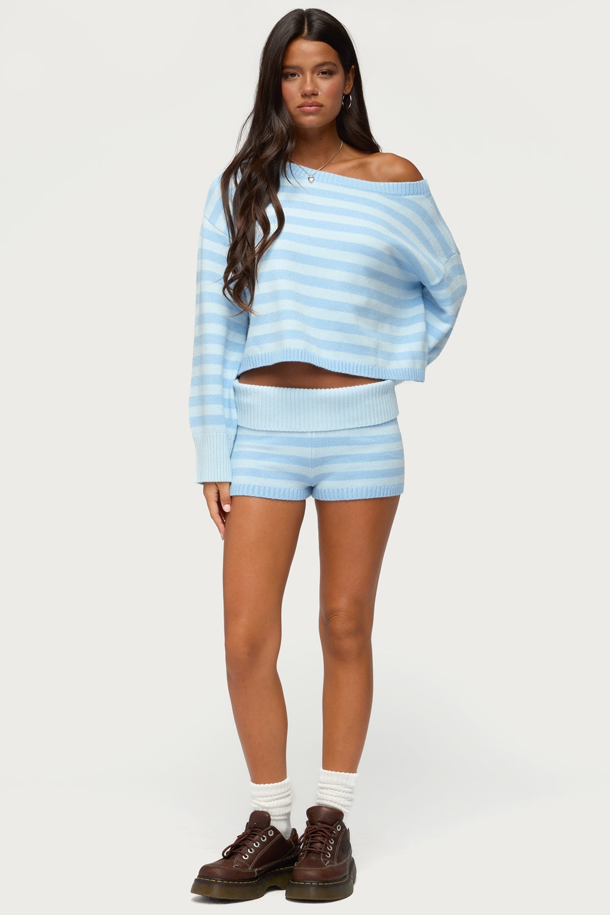 Saphi Striped Oversized Knit Sweater