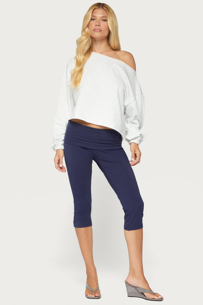 Rocio Foldover Capri Trousers