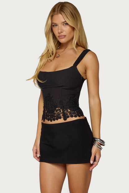 Jana Lacey Ruched Strap Corset