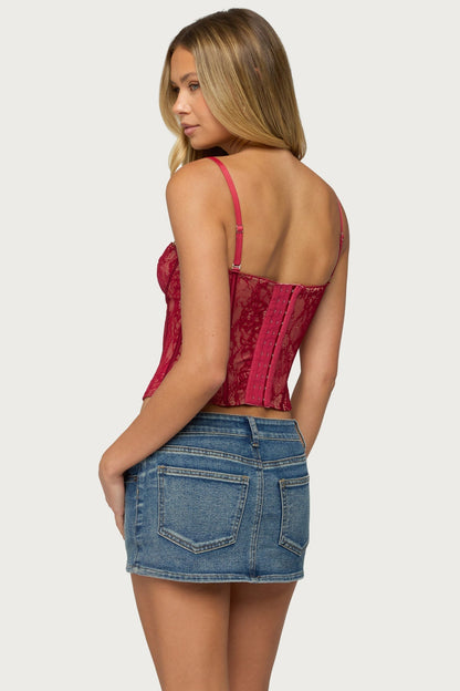 Saffire Detachable Straps Lace Corset