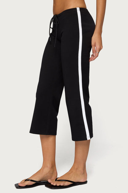 Milene Contrast French Terry Capri Trousers
