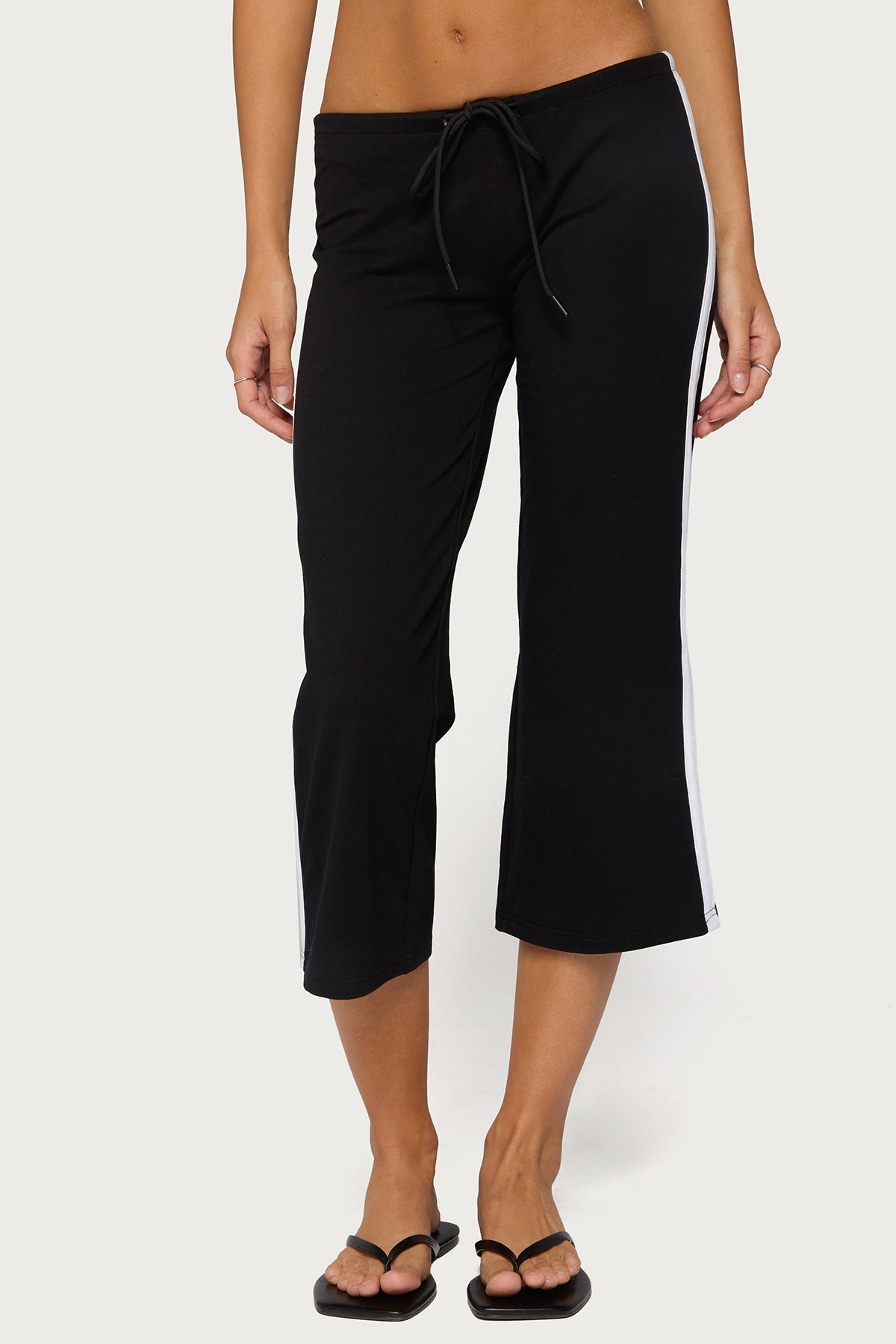 Milene Contrast French Terry Capri Trousers