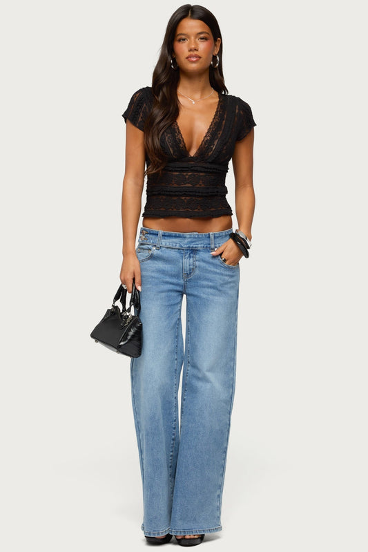 Dale Low Rise Straight Leg Stretchy Jeans