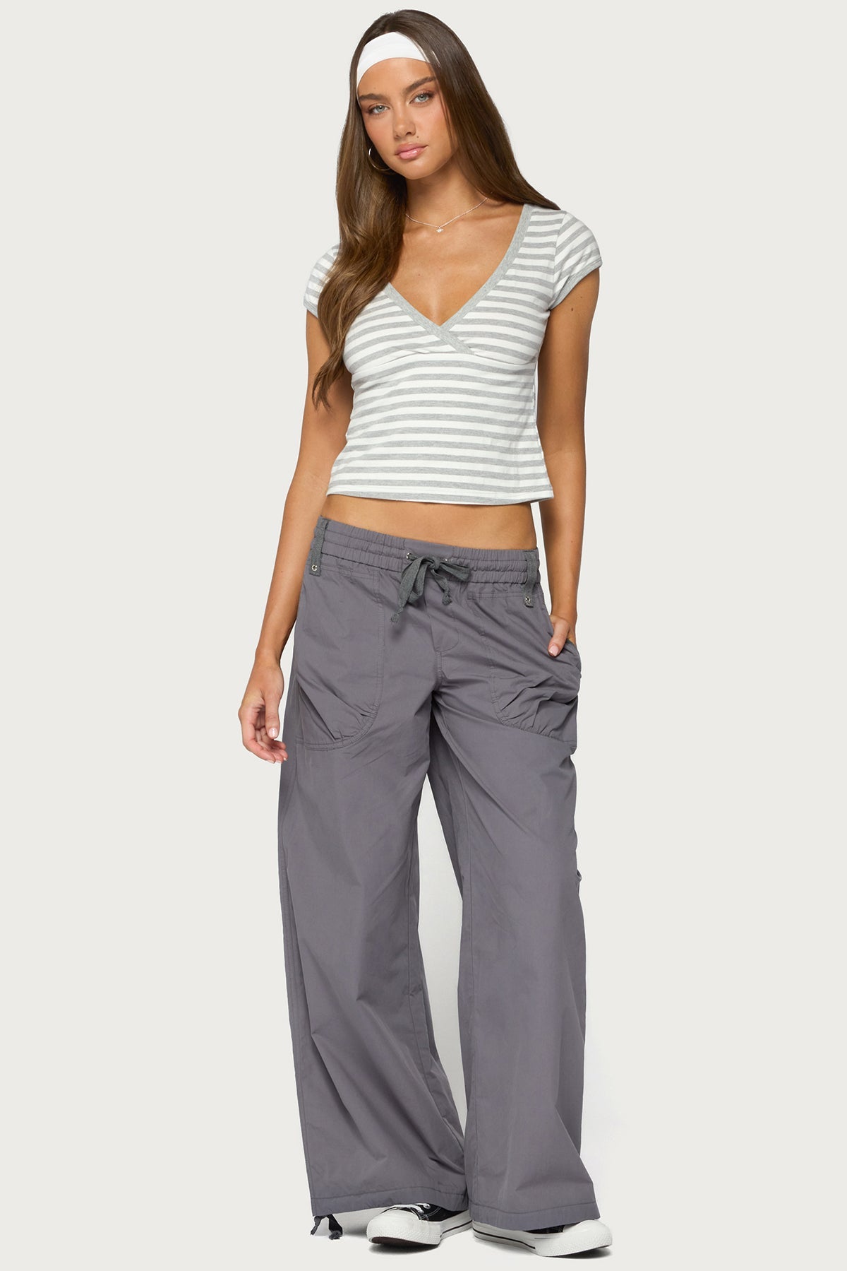 Kathleen Oversized Cotton Cargo Trousers