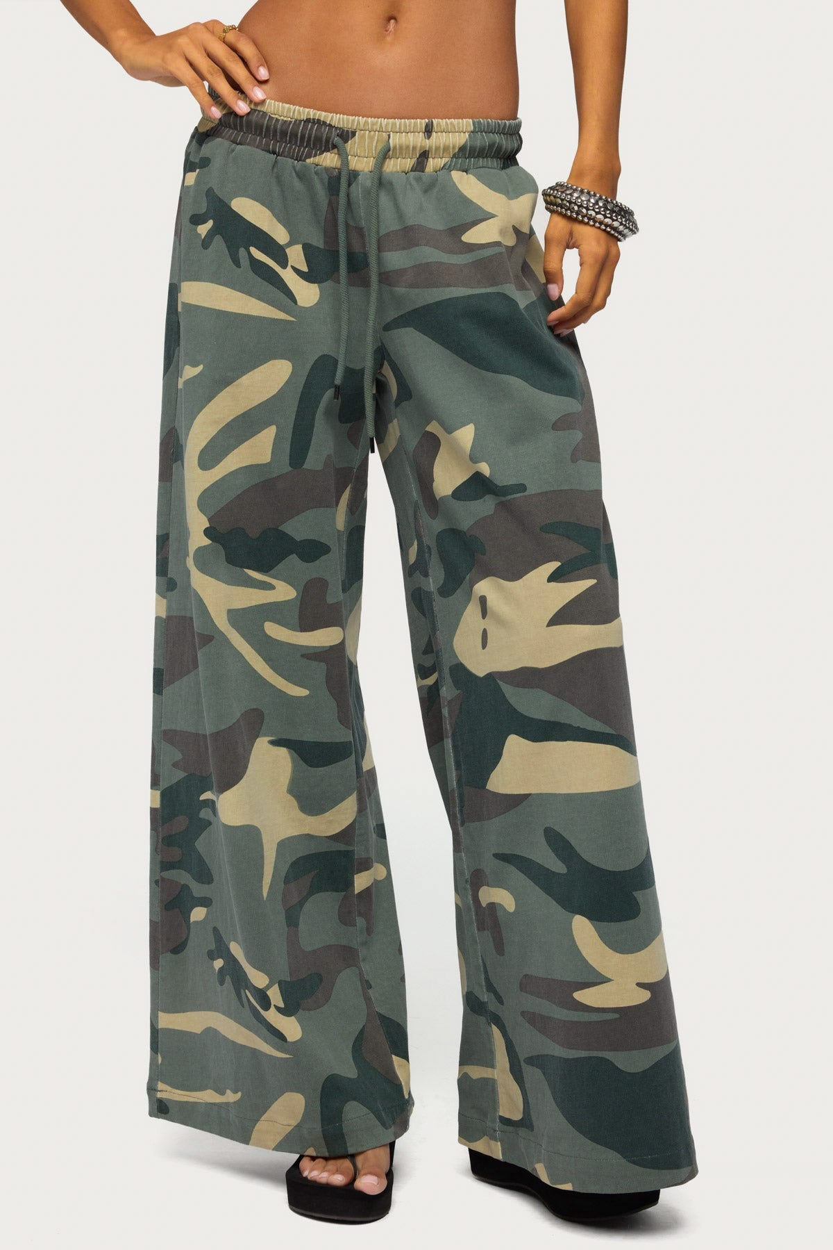 Allen Camo Wide Leg Joggers