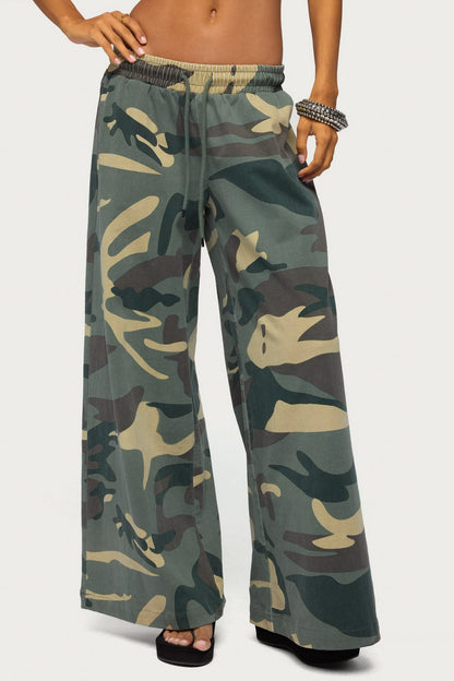 Allen Camo Wide Leg Joggers