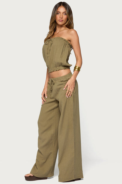 Viktoria Strapless Gauze Bubble Top