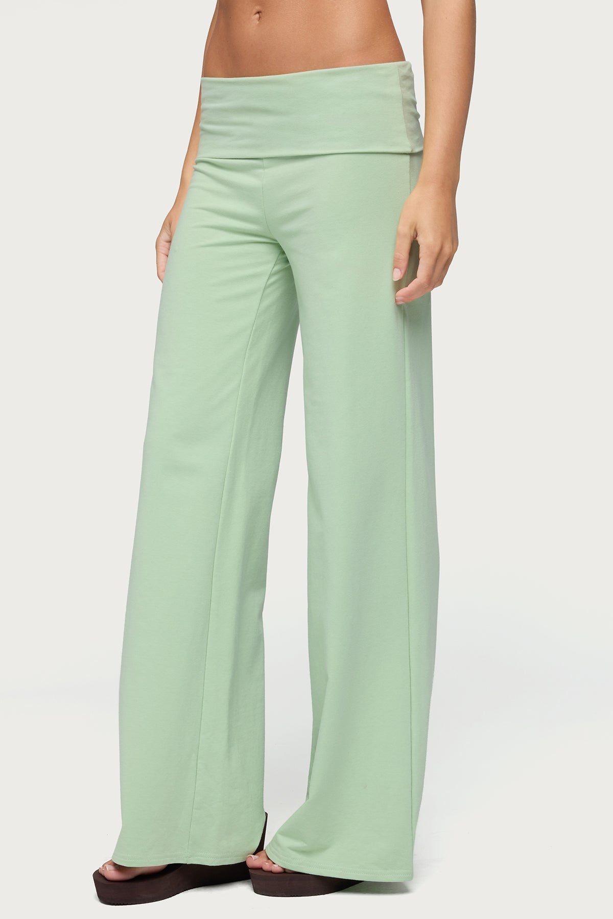 Cammy Wide Leg Foldover Trousers