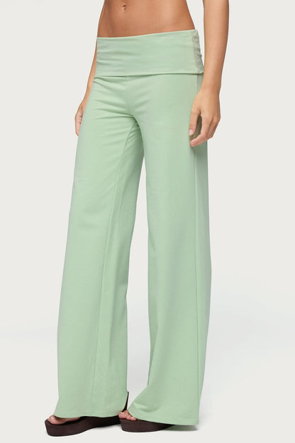 Cammy Wide Leg Foldover Trousers