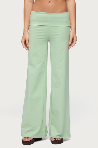 Cammy Wide Leg Foldover Trousers