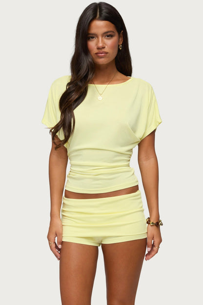 Maevie Ruched Waist Top