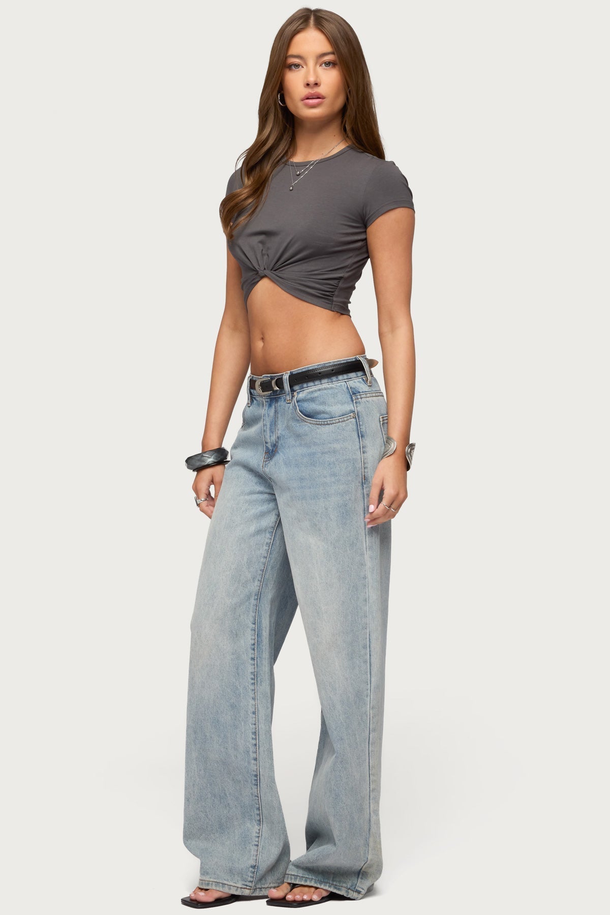 Sephey Twisted Cropped T Shirt