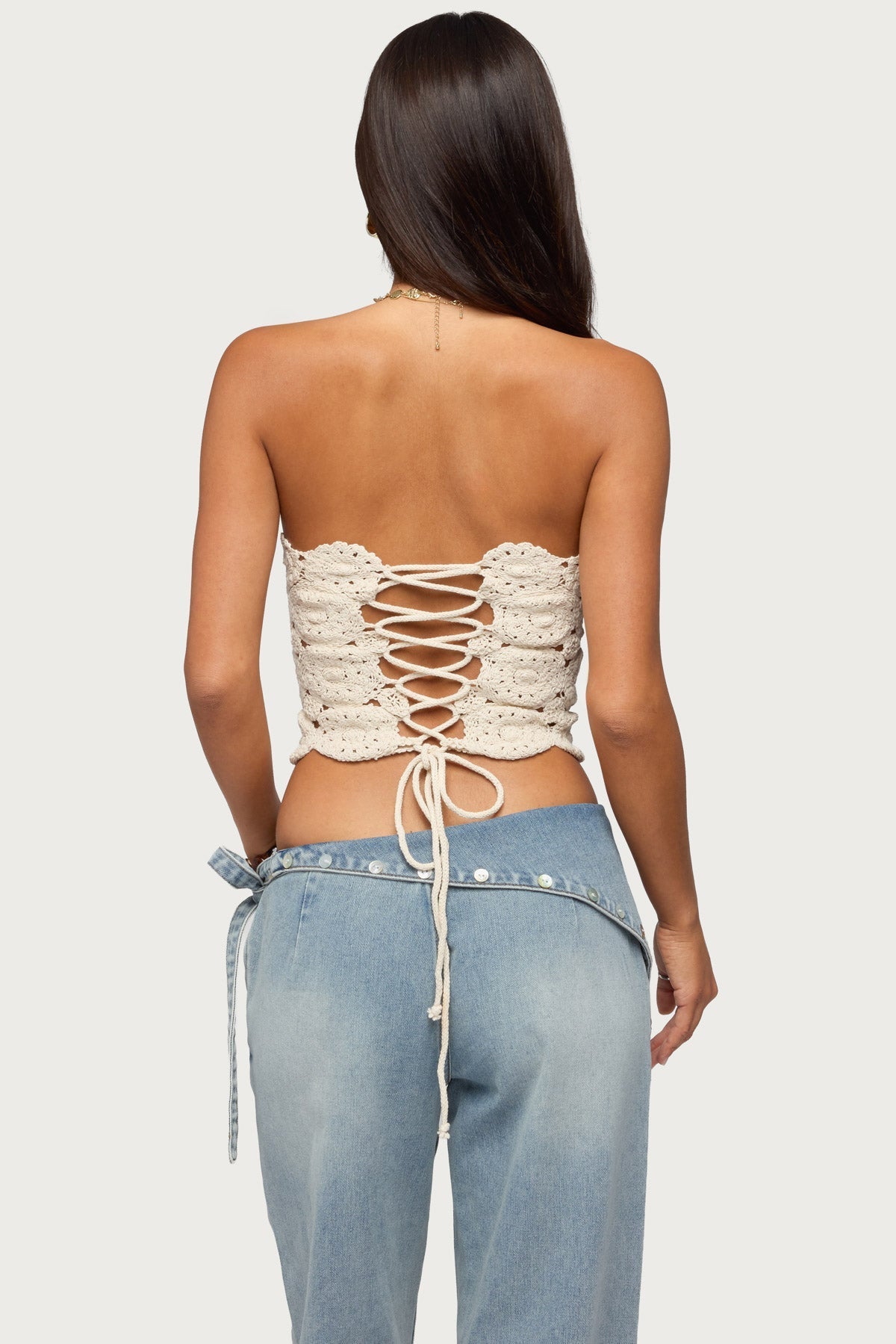 Laurin Crochet Strapless Top