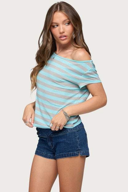 Sandie Striped Off Shoulder Top