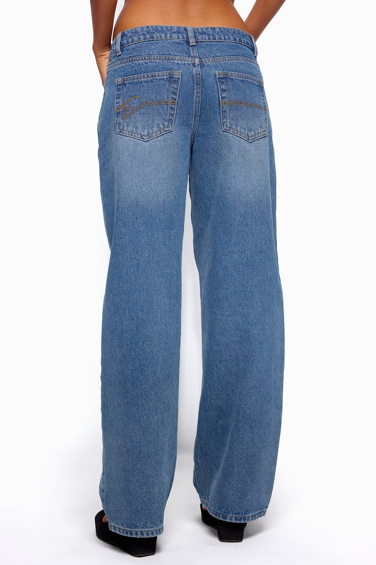 Breslin Low Rise Straight Leg Jeans