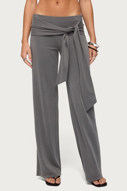 Xyla Straight Leg Tie Trousers