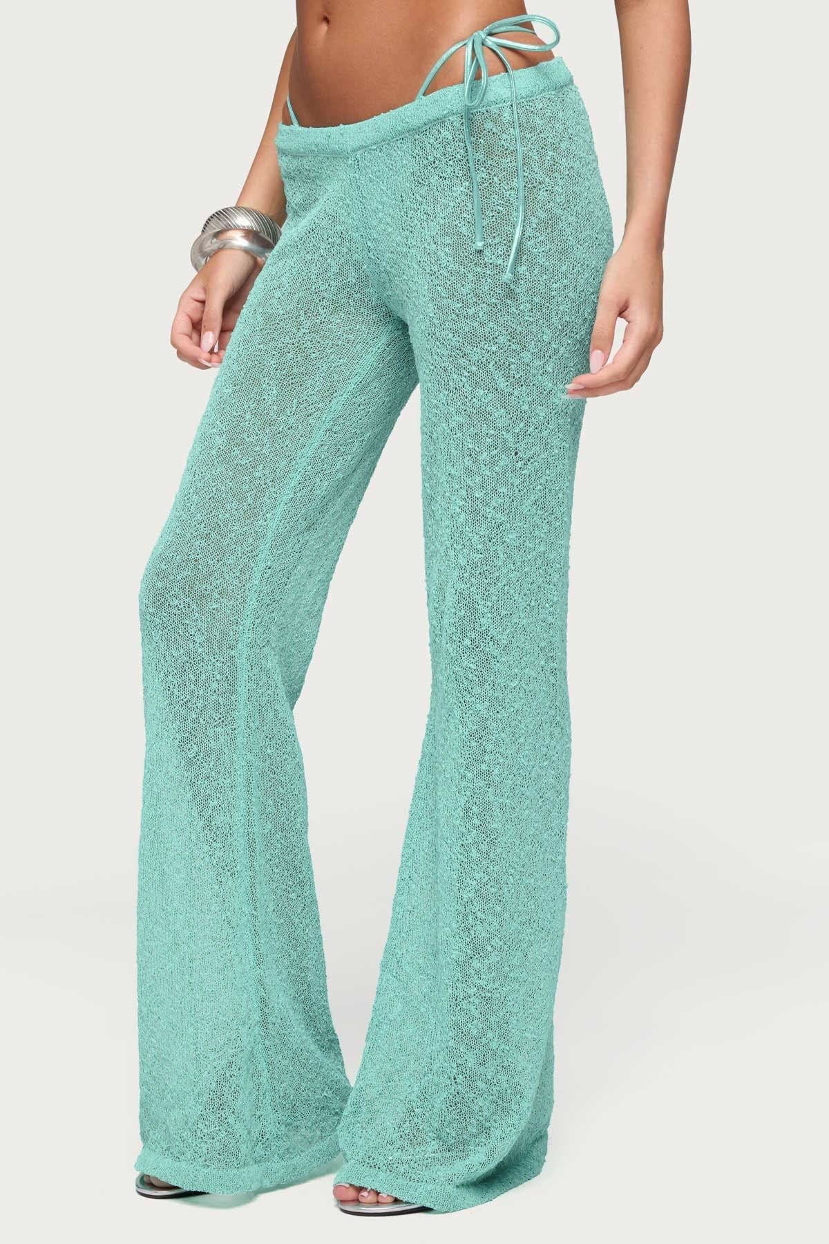 Bena Textured Knit Flared Trousers