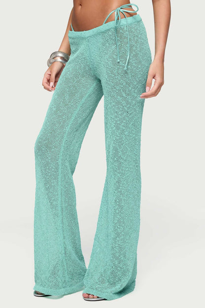 Bena Textured Knit Flared Trousers