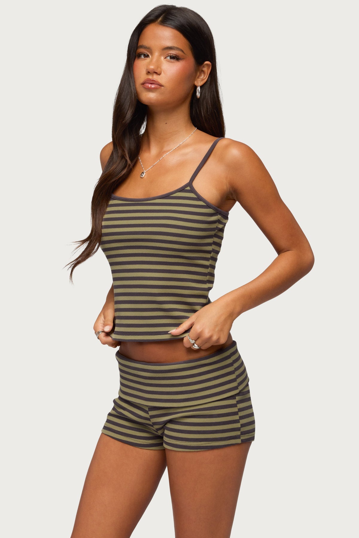 Jody Striped Ribbed Tank Top