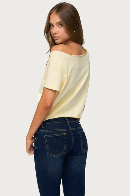 USA Babe Off Shoulder T Shirt