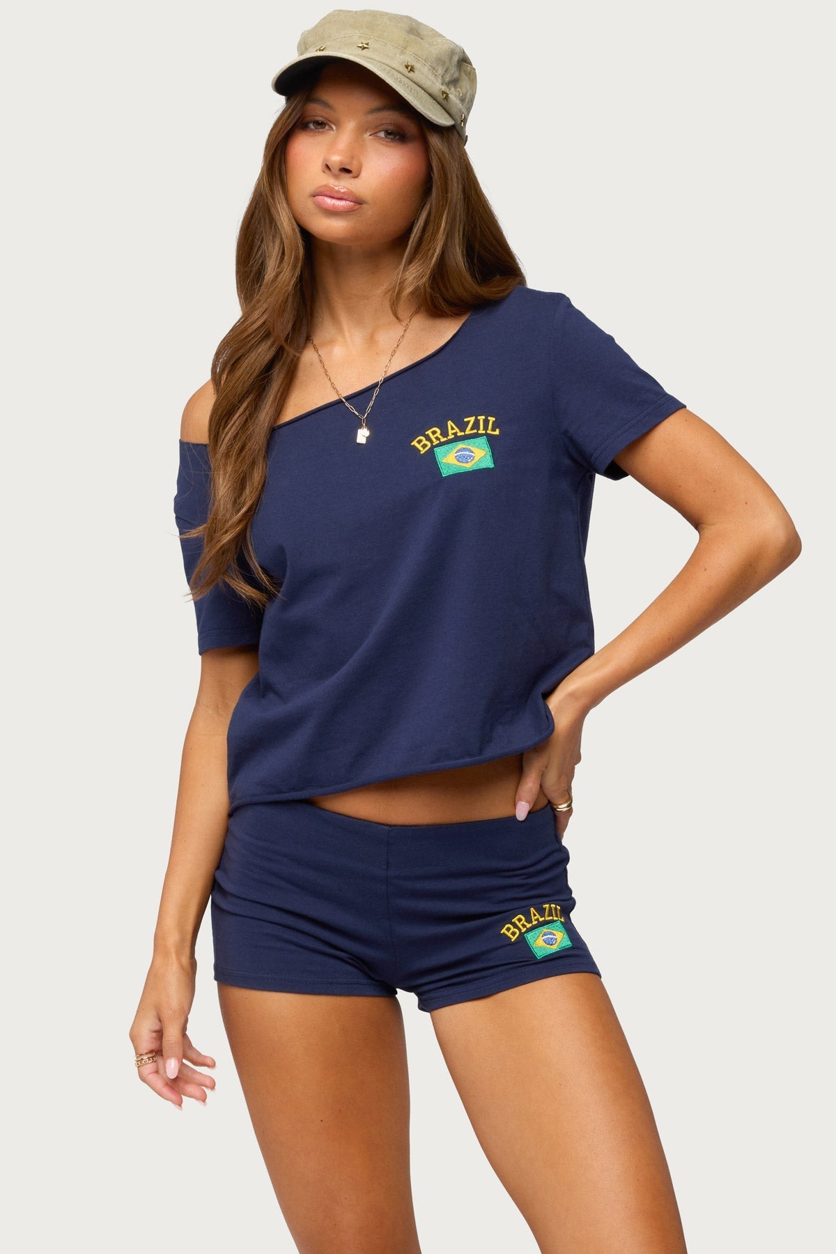 Brazilian Babe Off Shoulder T Shirt