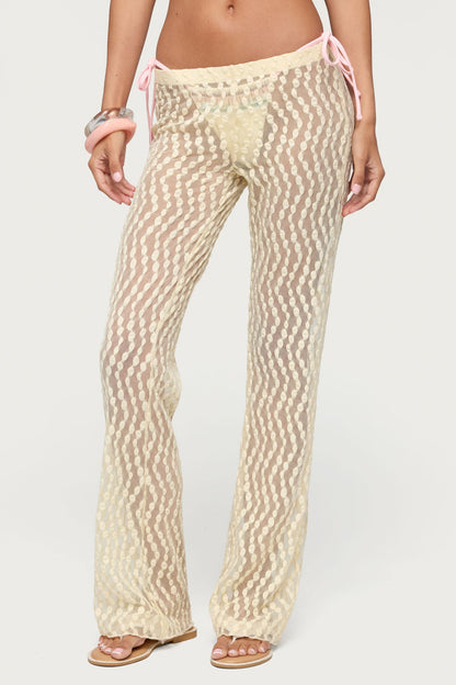 Liliette Sheer Textured Trousers