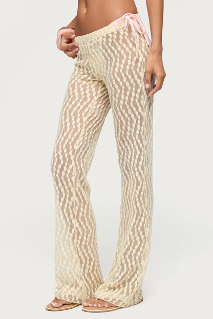 Liliette Sheer Textured Trousers