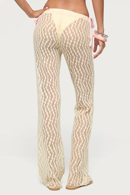 Liliette Sheer Textured Trousers