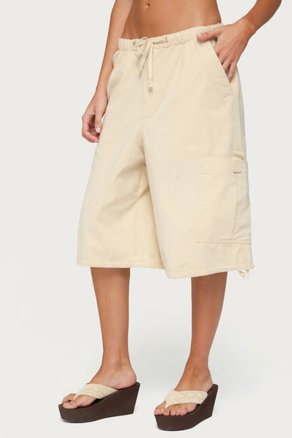 Azul Oversized Cargo Bermuda Shorts