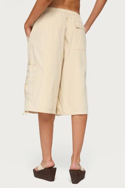 Azul Oversized Cargo Bermuda Shorts