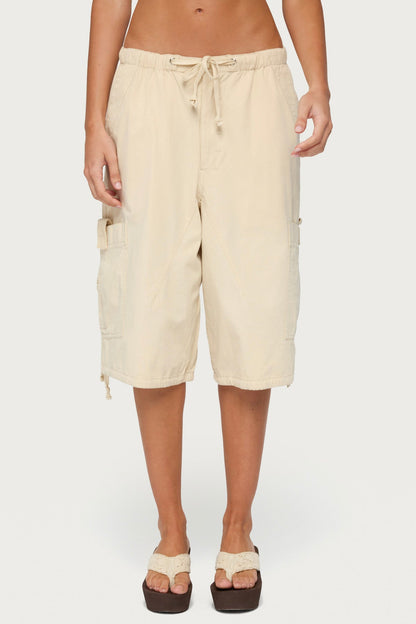 Azul Oversized Cargo Bermuda Shorts