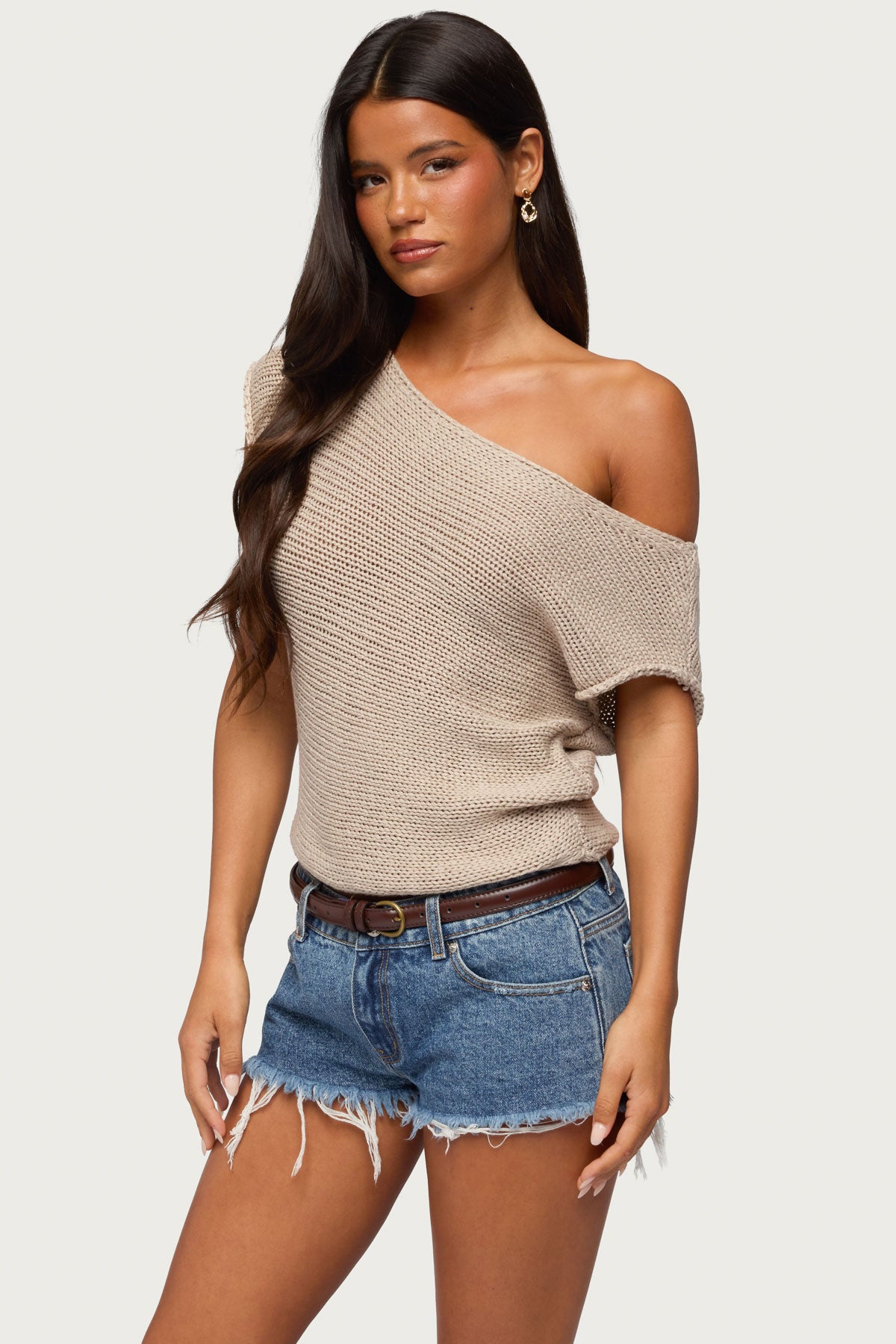 Naamo Off Shoulder Knit Top