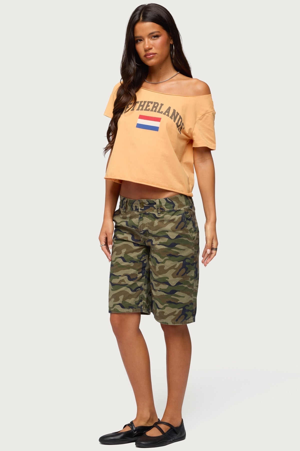 Netherlands Off Shoulder T Shirt