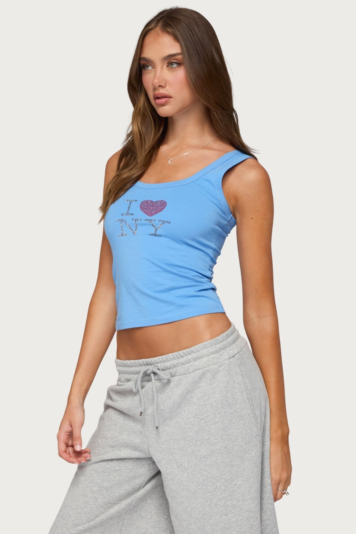 I Heart NY Rhinestone Tank Top