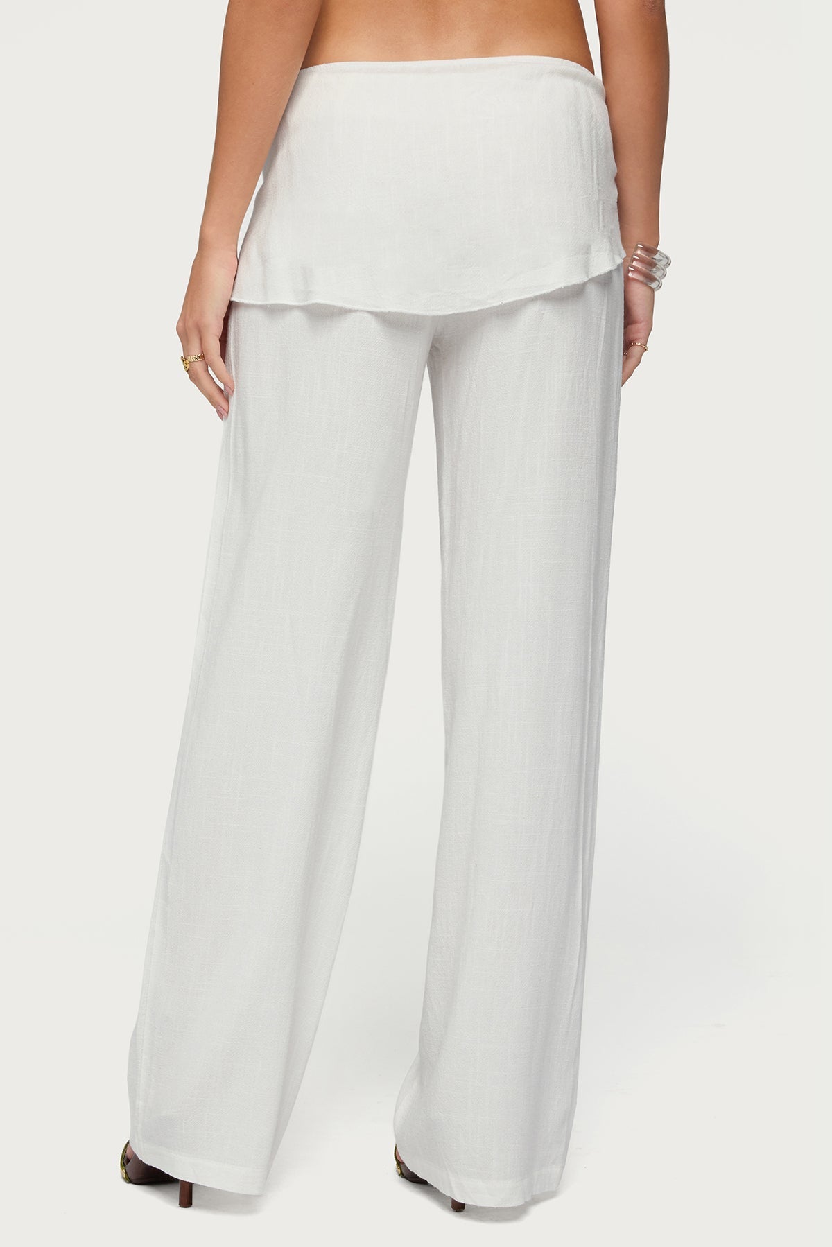 Suki Sarong Belt Linen Look Trousers