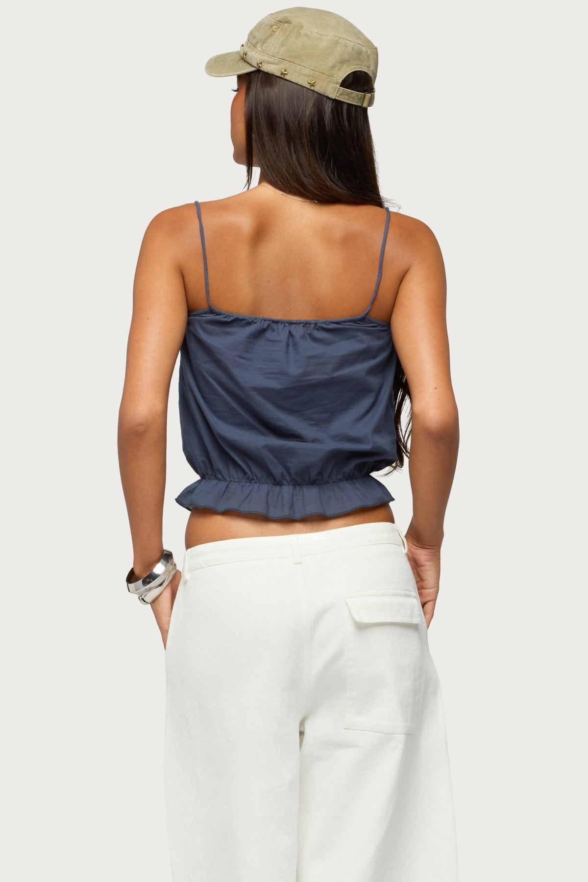 Tohar Keyhole Tie Front Top