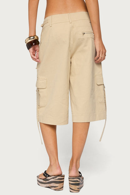 Avelisse Cotton Cargo Bermuda Shorts
