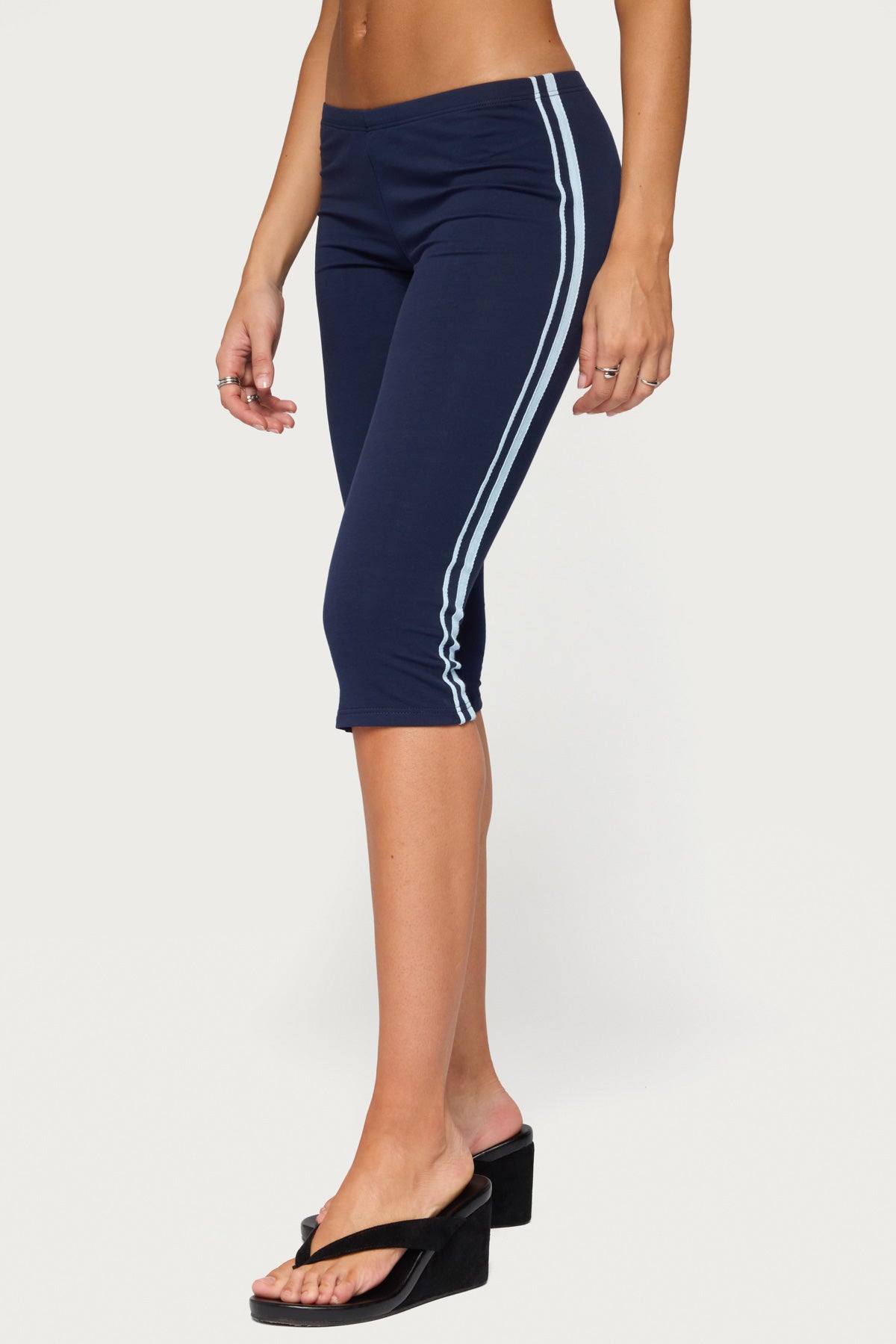 Danie Stripey Capri Leggings