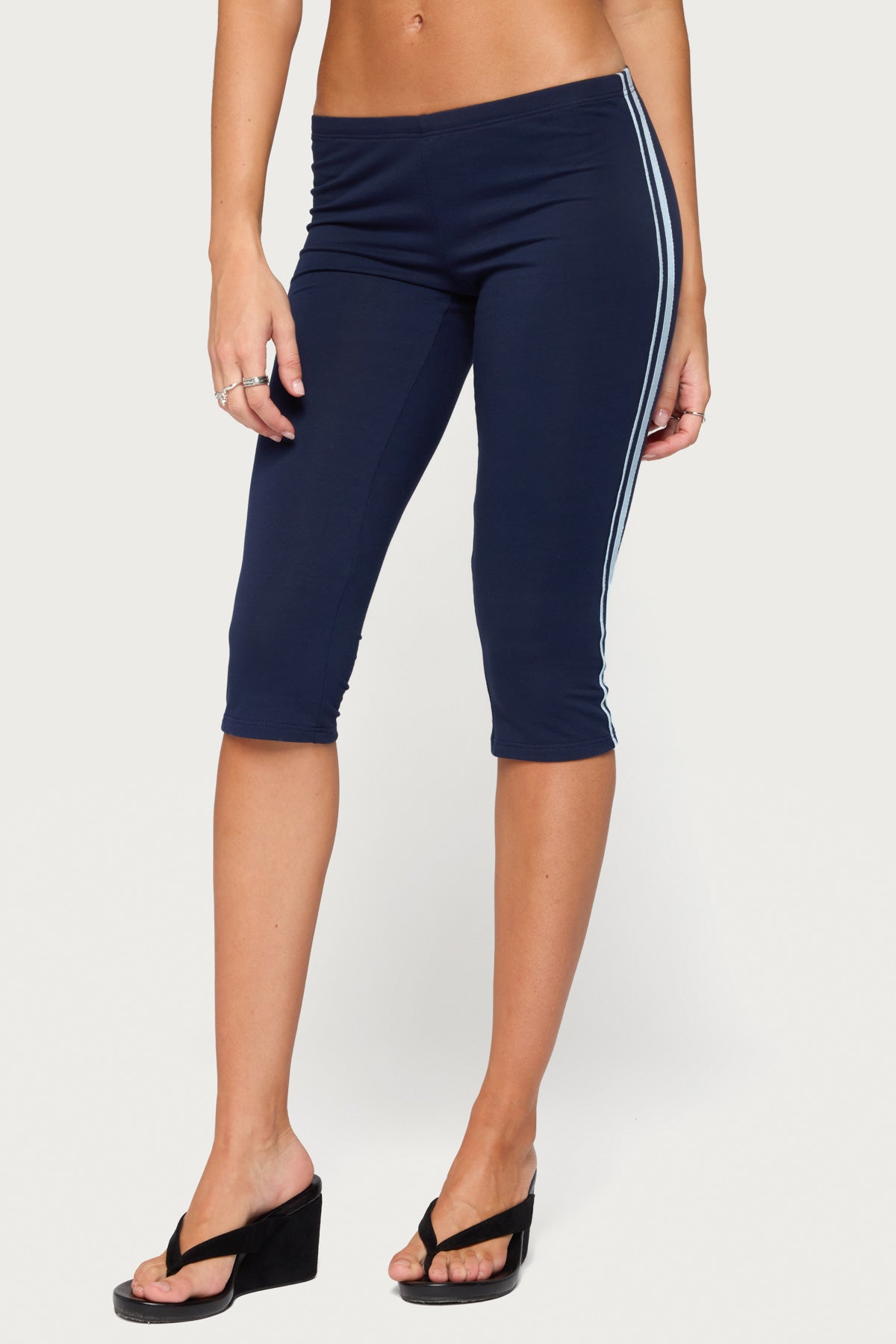 Danie Stripey Capri Leggings
