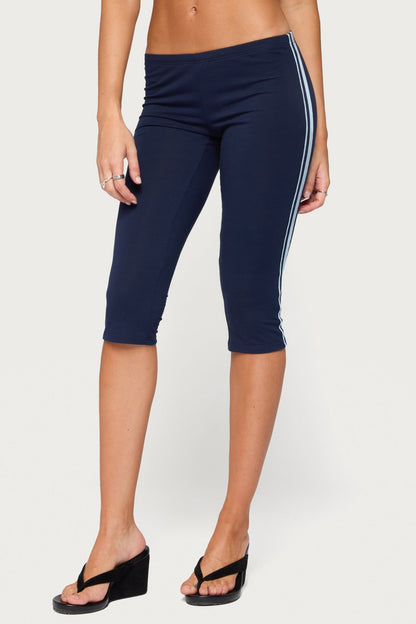 Danie Stripey Capri Leggings