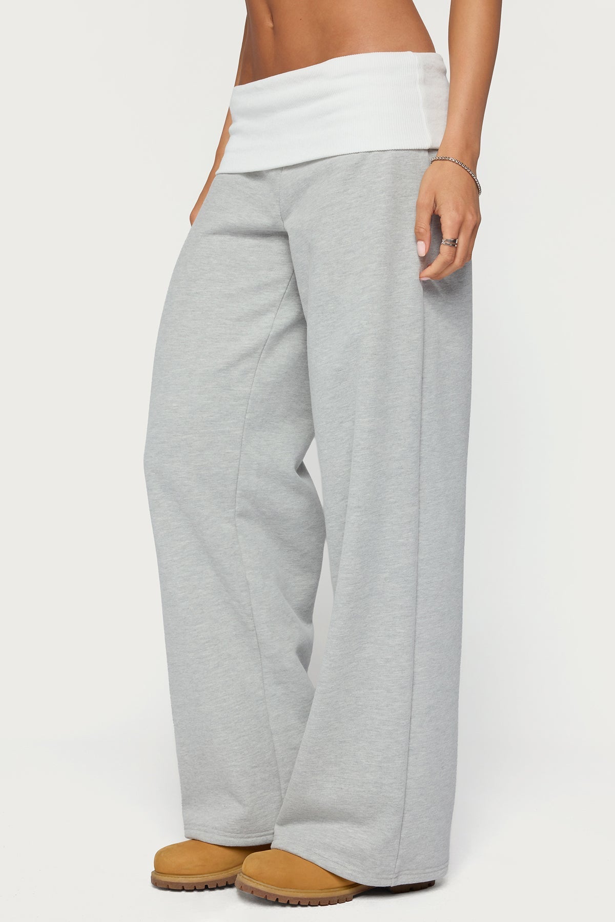 Idha Contrast Foldover Baggy Joggers