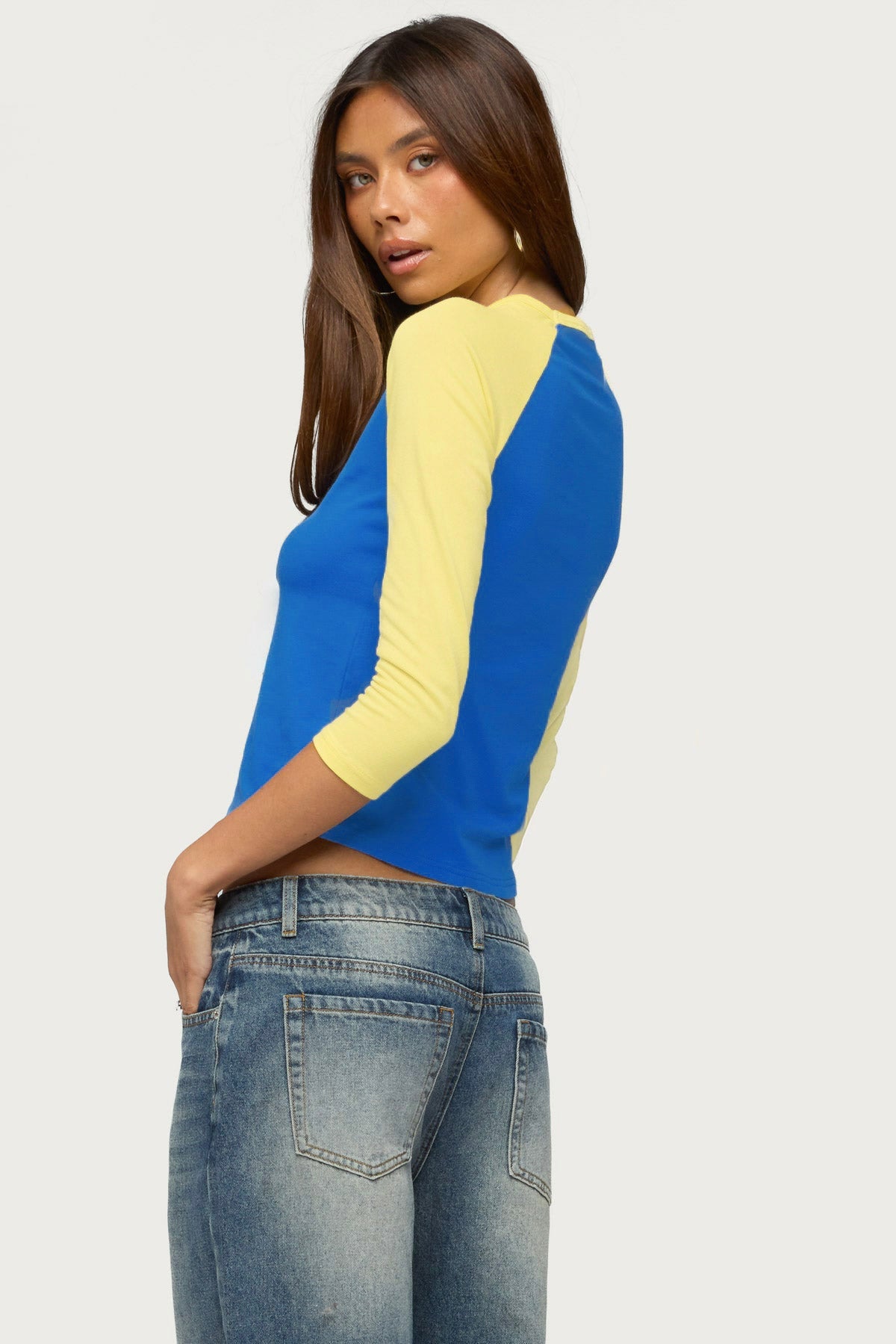 Emana Contrast Raglan Top