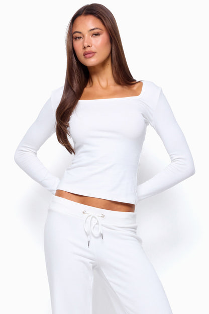 Flossy Ribbed Long Sleeve T Shirt