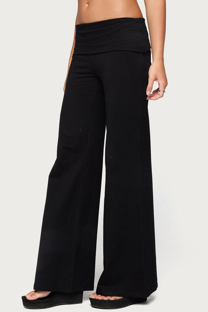 Angel Energy Sequin Foldover Trousers