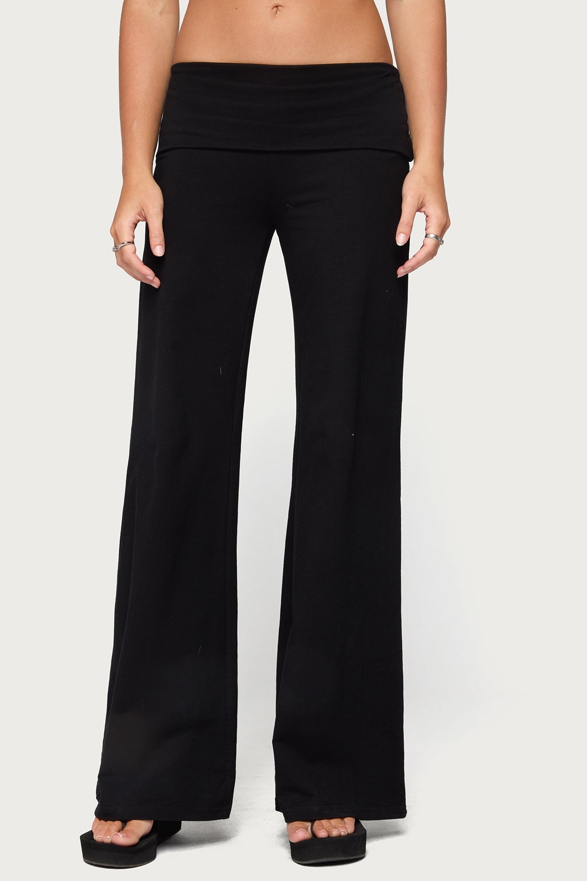 Angel Energy Sequin Foldover Trousers