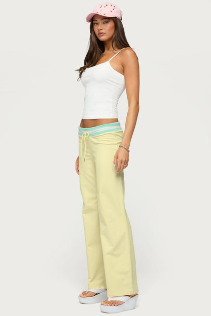 Clioh Contrast Waist Joggers