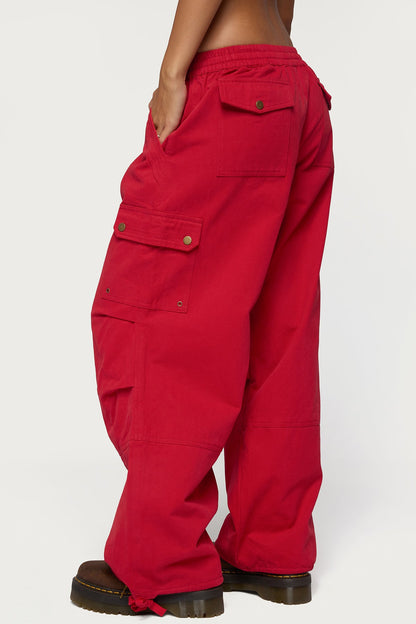 Paskal Twill Baggy Parachute Trousers